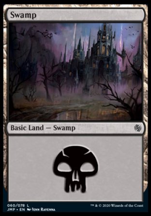 (060) Magic The Gathering Jumpstart Single: Swamp (V.7)  Land