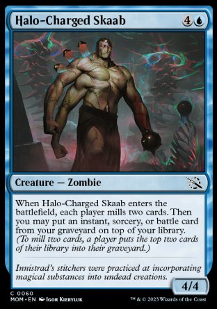 (060) Magic The Gathering March of the Machine Single: Halo-Charged Skaab Holo Common