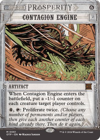 (061) Magic The Gathering Breaking News Single: Contagion Engine (V.1)  Mythic