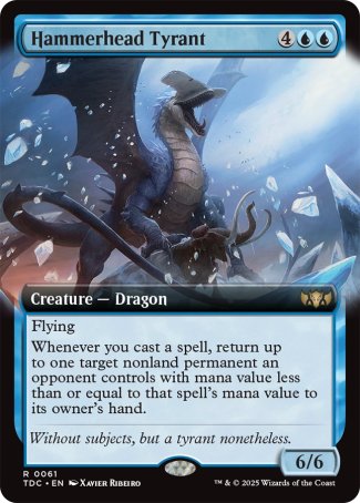 (061) Magic The Gathering Commander: Tarkir: Dragonstorm: Extras Single: Hammerhead Tyrant  Rare