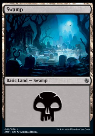 (061) Magic The Gathering Jumpstart Single: Swamp (V.8)  Land