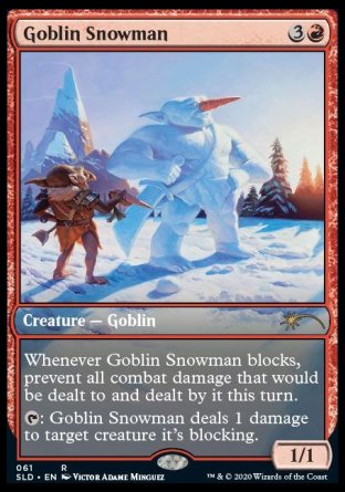(061) Magic The Gathering Secret Lair Drop Series Single: Goblin Snowman  Rare