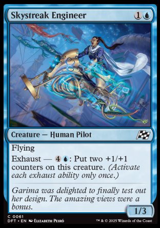 (061) Magic The Gathering Aetherdrift Single: Skystreak Engineer  Common
