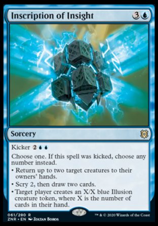 (061) Magic The Gathering Zendikar Rising: Promos Single: Inscription of Insight (V.1) Holo Rare
