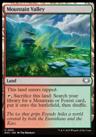 (061) Magic The Gathering Commander: Edge of Eternities Single: Mountain Valley  Uncommon
