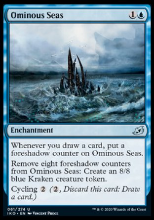 (061/274) Magic The Gathering Ikoria: Lair of Behemoths Single: Ominous Seas Holo Uncommon