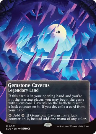 (061) Magic The Gathering Stellar Sights Single: Gemstone Caverns (V.2) Holo Mythic