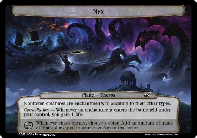 (061) Magic The Gathering Commander: March of the Machine Single: Nyx  Common
