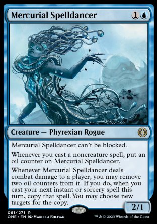 (061) Magic The Gathering Phyrexia: All Will Be One Single: Mercurial Spelldancer Holo Rare