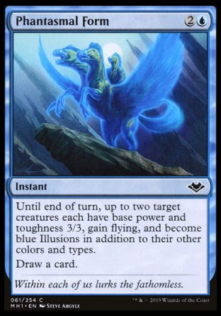 (061/254) Magic The Gathering Modern Horizons Single: Phantasmal Form Holo Common