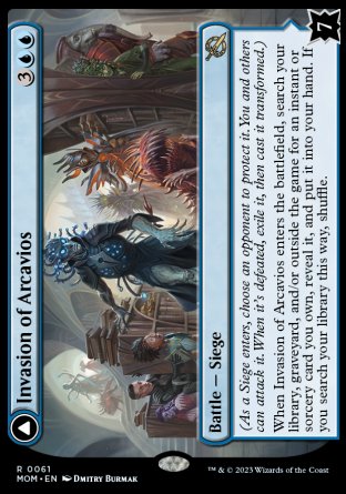 (061) Magic The Gathering March of the Machine Single: Invasion of Arcavios // Invocation of the Founders Holo Rare