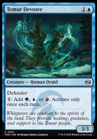 (061) Magic The Gathering Tarkir: Dragonstorm Single: Temur Devotee  Common