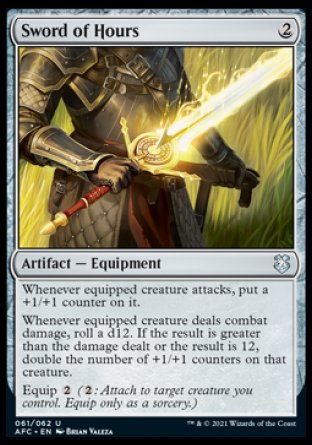 (061) Magic The Gathering Commander: Adventures in the Forgotten Realms Single: Sword of Hours  Uncommon