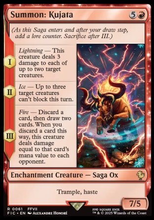 (061) Magic The Gathering Commander: Magic: The Gathering - FINAL FANTASY Single: Summon: Kujata  Rare