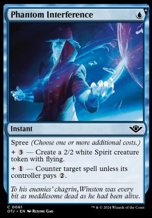 (061) Magic The Gathering Outlaws of Thunder Junction Single: Phantom Interference  Common