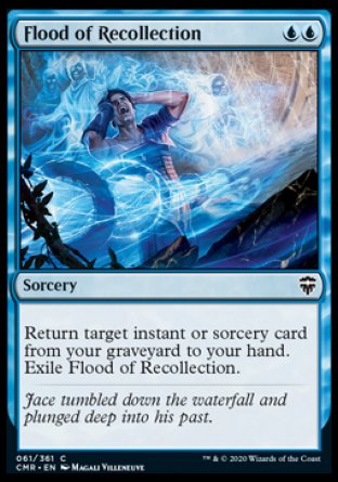 (061/361) Magic The Gathering Commander Legends Single: Flood of Recollection Holo Common