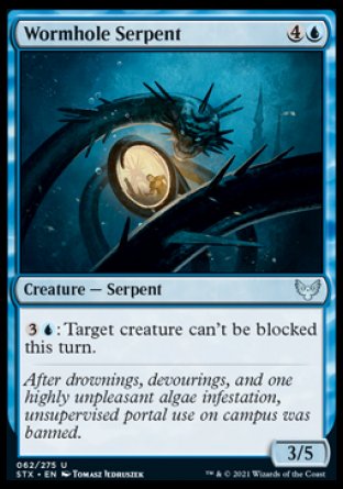 (062) Magic The Gathering Strixhaven: School of Mages Single: Wormhole Serpent  Uncommon