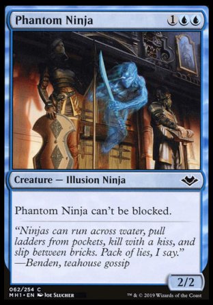 (062/254) Magic The Gathering Modern Horizons Single: Phantom Ninja  Common
