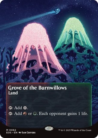 (062) Magic The Gathering Stellar Sights Single: Grove of the Burnwillows (V.2) Holo Mythic
