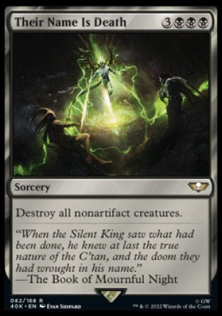 (062) Magic The Gathering Universes Beyond: Warhammer 40000 Single: Their Name Is Death Holo Rare