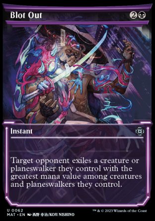 (062) Magic The Gathering March of the Machine: The Aftermath: Extras Single: Blot Out (V.1) Holo Uncommon