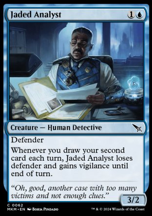 (062) Magic The Gathering Murders at Karlov Manor Single: Jaded Analyst Holo Common