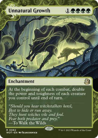 (062) Magic The Gathering Enchanting Tales Single: Unnatural Growth  Rare
