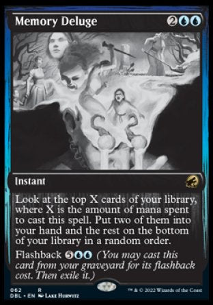 (062) Magic The Gathering Innistrad: Double Feature Single: Memory Deluge  Rare