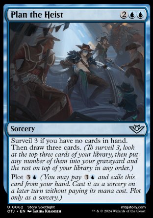 (062) Magic The Gathering Outlaws of Thunder Junction Single: Plan the Heist  Holo Uncommon