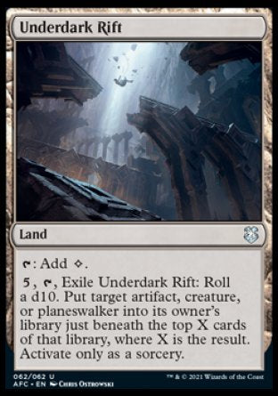 (062) Magic The Gathering Commander: Adventures in the Forgotten Realms Single: Underdark Rift  Uncommon