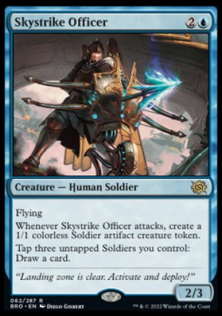(062) Magic The Gathering The Brothers' War Single: Skystrike Officer Holo Rare
