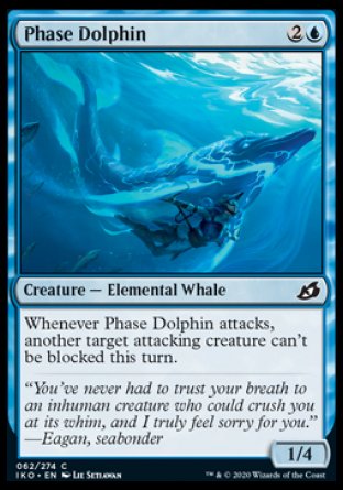 (062/274) Magic The Gathering Ikoria: Lair of Behemoths Single: Phase Dolphin  Common