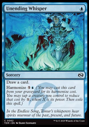 (062) Magic The Gathering Tarkir: Dragonstorm Single: Unending Whisper Holo Common