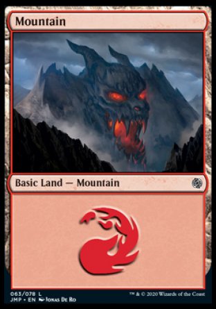 (063) Magic The Gathering Jumpstart Single: Mountain (V.2)  Land