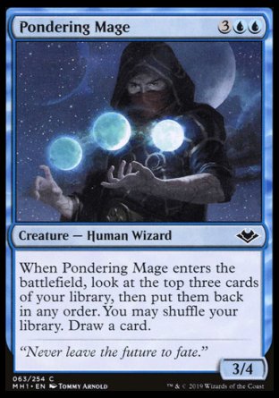 (063/254) Magic The Gathering Modern Horizons Single: Pondering Mage  Common