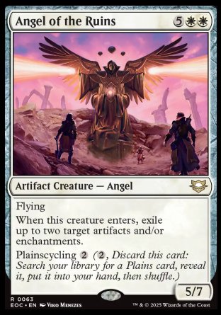 (063) Magic The Gathering Commander: Edge of Eternities Single: Angel of the Ruins  Rare