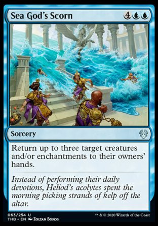 (063/254) Magic The Gathering Theros Beyond Death Single: Sea God's Scorn Holo Uncommon
