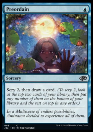 (063) Magic The Gathering Jumpstart 2022 Single: Preordain  Common