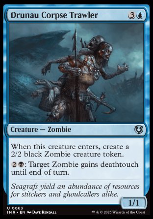 (063) Magic The Gathering Innistrad Remastered Single: Drunau Corpse Trawler Holo Uncommon