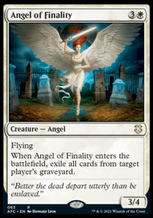 (063) Magic The Gathering Commander: Adventures in the Forgotten Realms Single: Angel of Finality  Rare