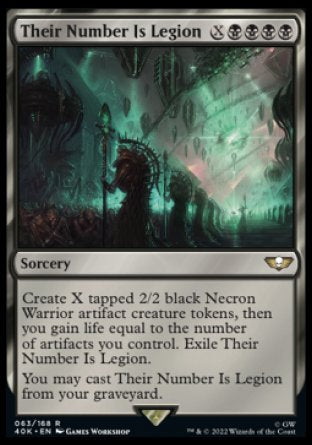 (063) Magic The Gathering Universes Beyond: Warhammer 40000 Single: Their Number Is Legion  Rare