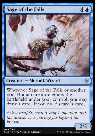 (063/269) Magic The Gathering Throne of Eldraine Single: Sage of the Falls Holo Uncommon