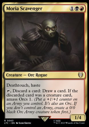 (063) Magic The Gathering Commander: The Lord of the Rings: Tales of Middle-earth Single: Moria Scavenger  Rare