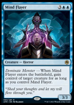 (063) Magic The Gathering Adventures in the Forgotten Realms Single: Mind Flayer Holo Rare