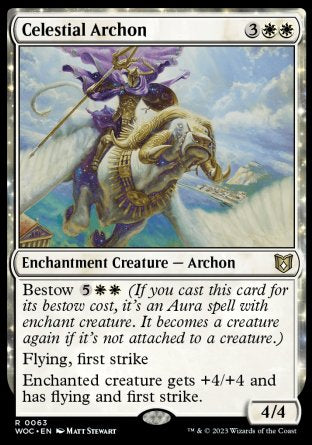 (063) Magic The Gathering Commander: Wilds of Eldraine Single: Celestial Archon  Rare