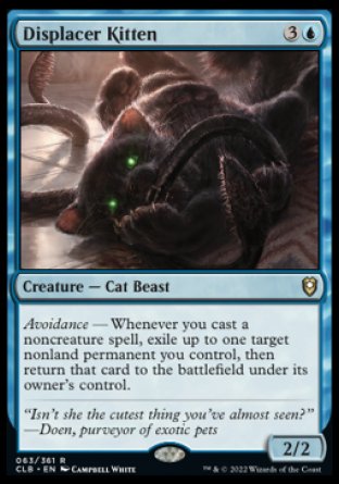 (063) Magic The Gathering Commander Legends: Battle for Baldur's Gate Single: Displacer Kitten  Rare