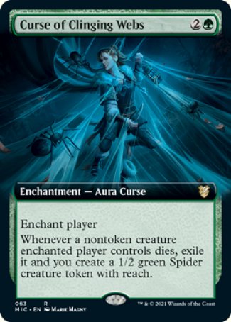 (063) Magic The Gathering Commander: Innistrad: Midnight Hunt Single: Curse of Clinging Webs (V.2)  Rare