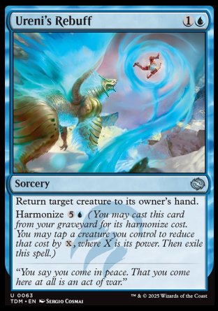 (063) Magic The Gathering Tarkir: Dragonstorm Single: Ureni's Rebuff  Uncommon