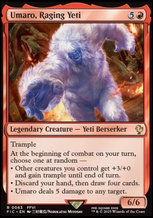 (063) Magic The Gathering Commander: Magic: The Gathering - FINAL FANTASY Single: Umaro, Raging Yeti  Rare