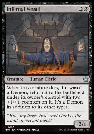 (063) Magic The Gathering Magic: The Gathering Foundations Single: Infernal Vessel  Uncommon